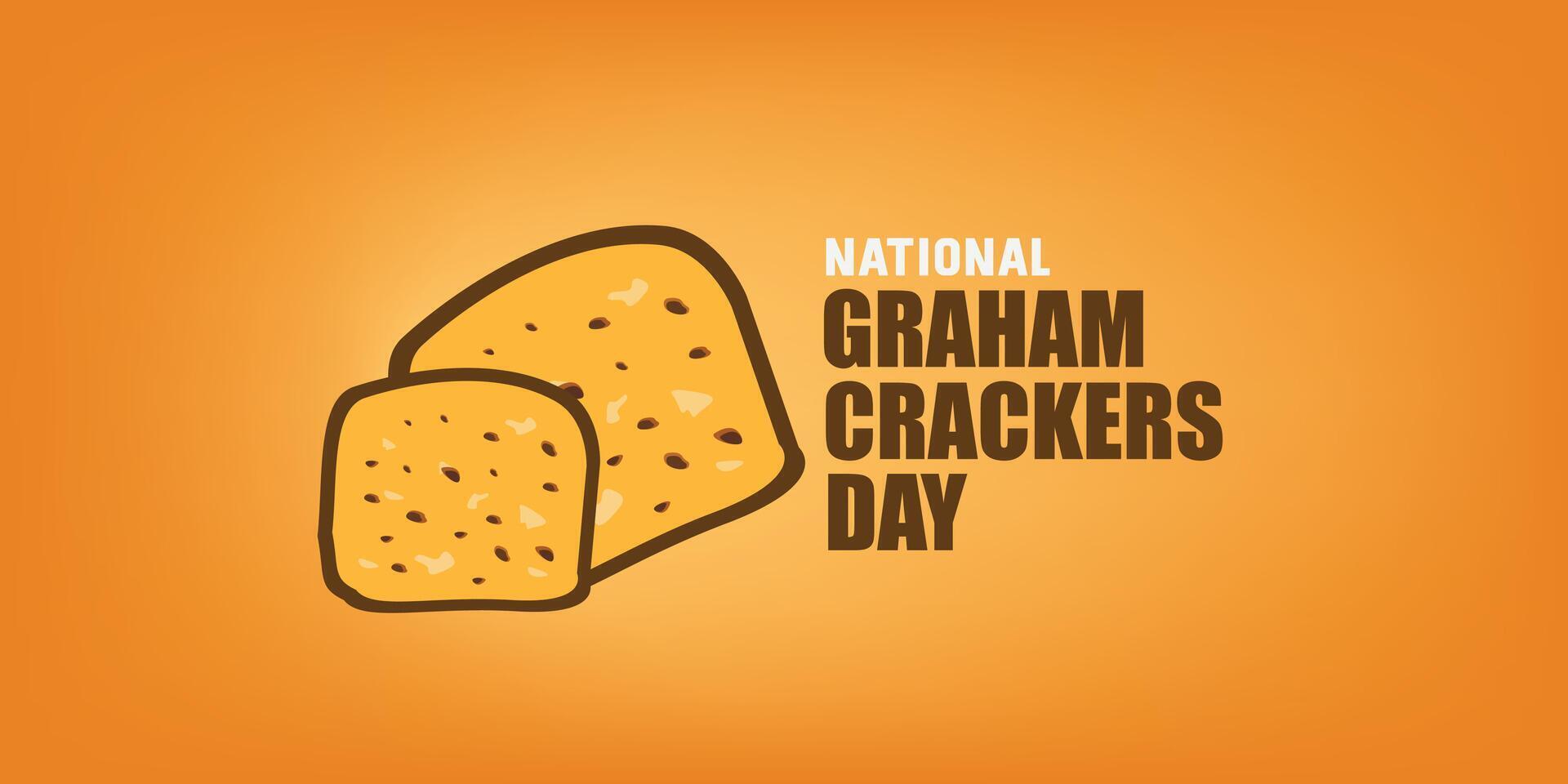 National Graham Crackers Day . flat design. story design. flat illustration. vector