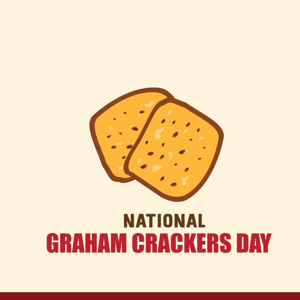 National Graham Crackers Day . flat design. story design. flat illustration. simple and elegant vector