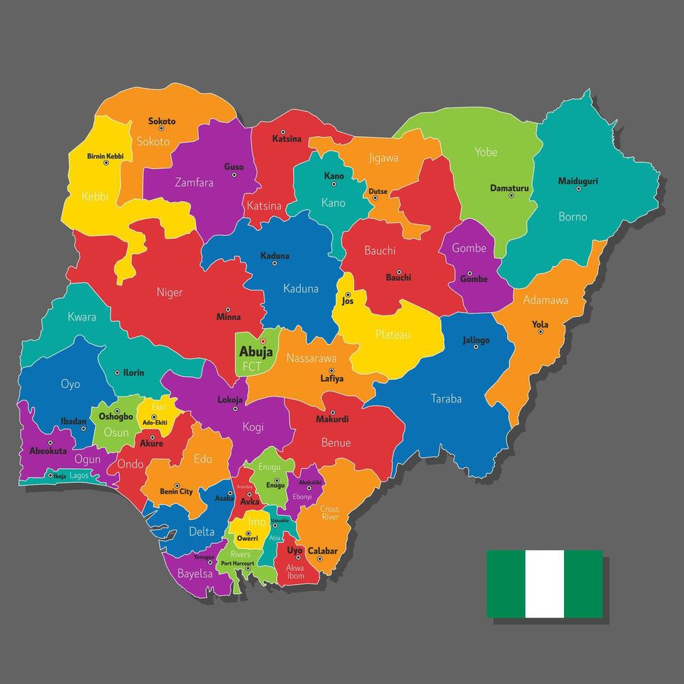 map of Nigeria vector