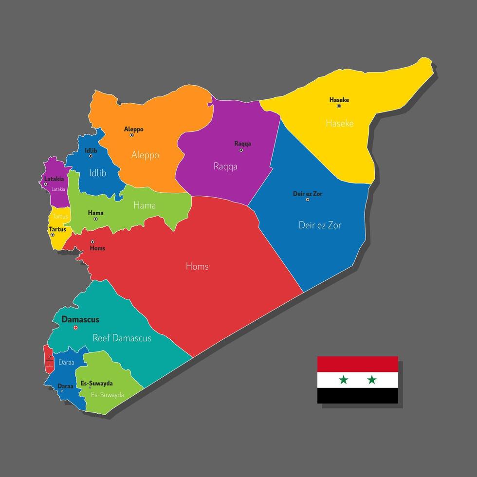 map of Syria vector