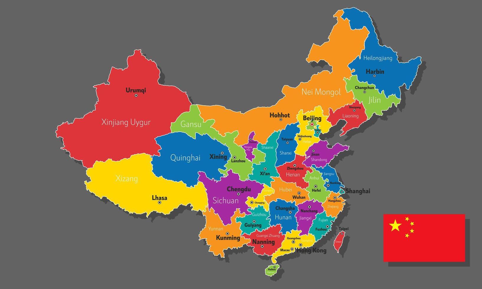 map of China vector