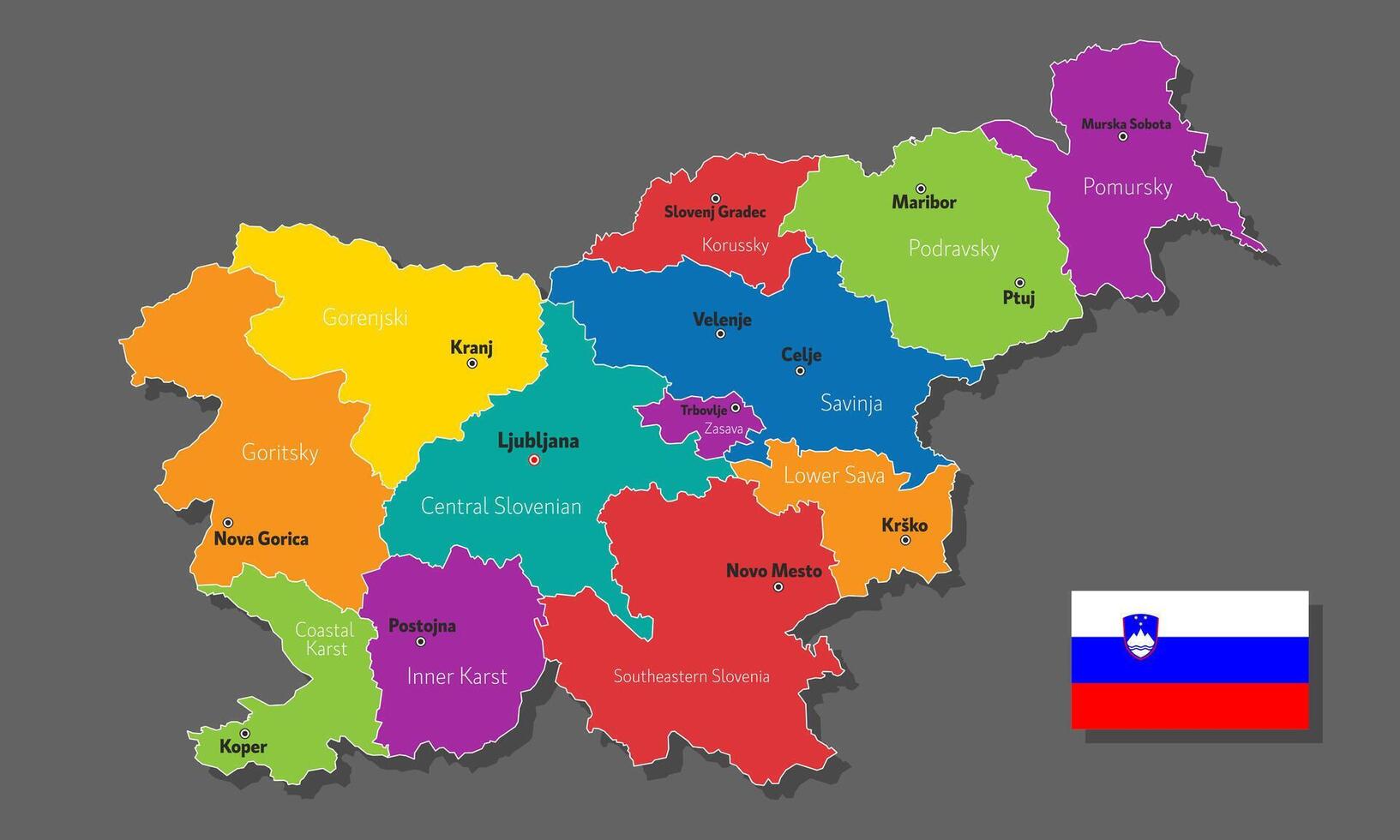 map of Slovenia vector