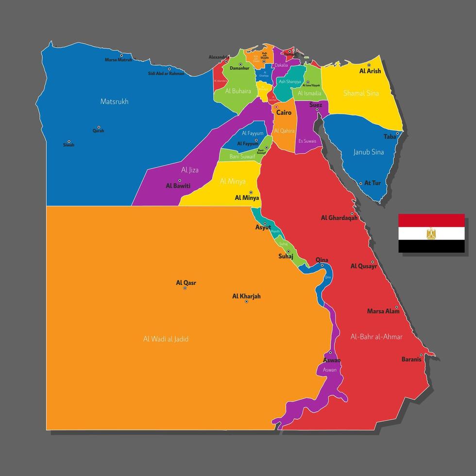 map of Egypt vector