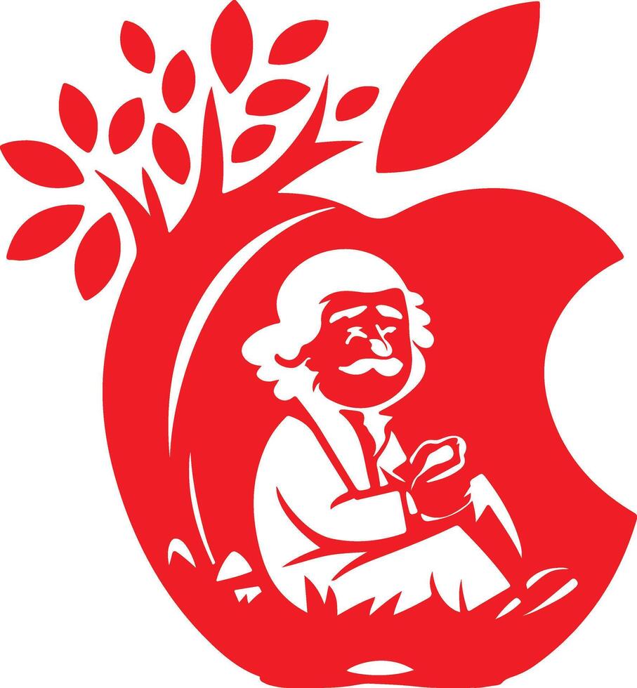 Retro Apple Icon for Stylish Projects vector