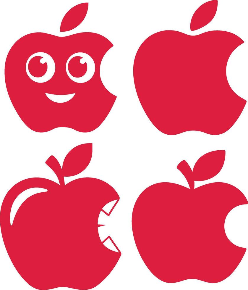 Beautiful Apple Clipart for Creative Projects vector