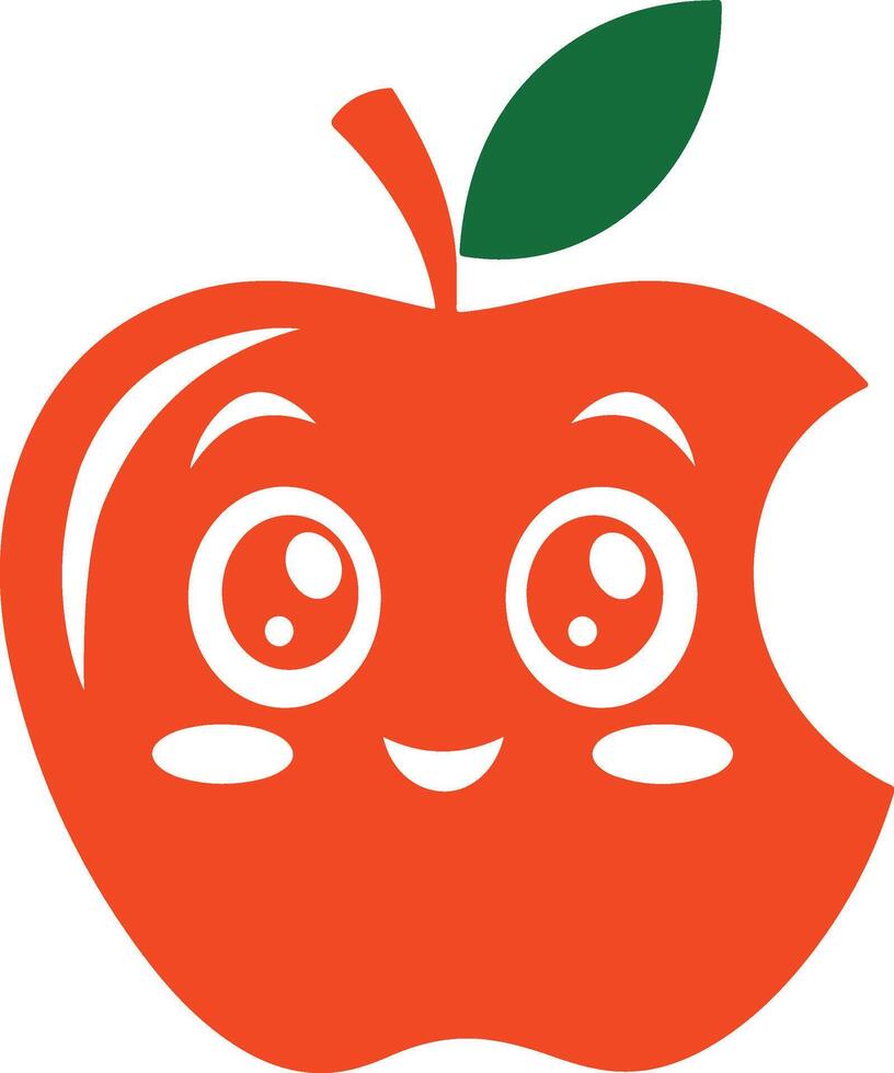 Modern Apple Illustration Design Concept vector