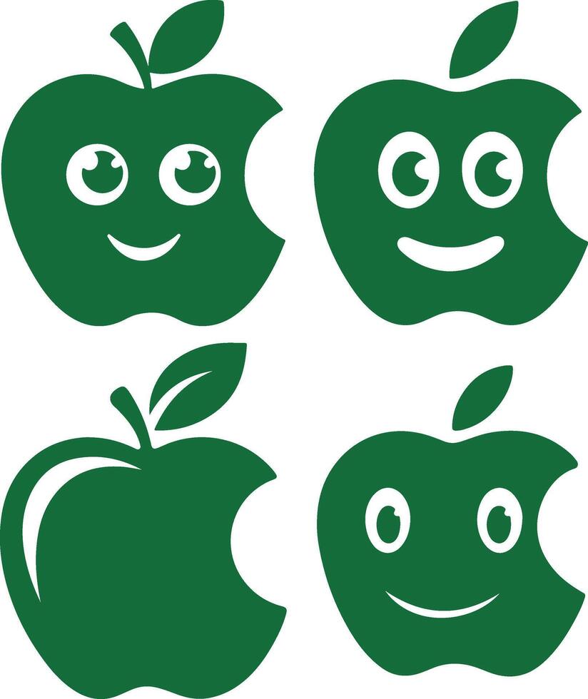 Stylish Apple Art Design for Logos vector