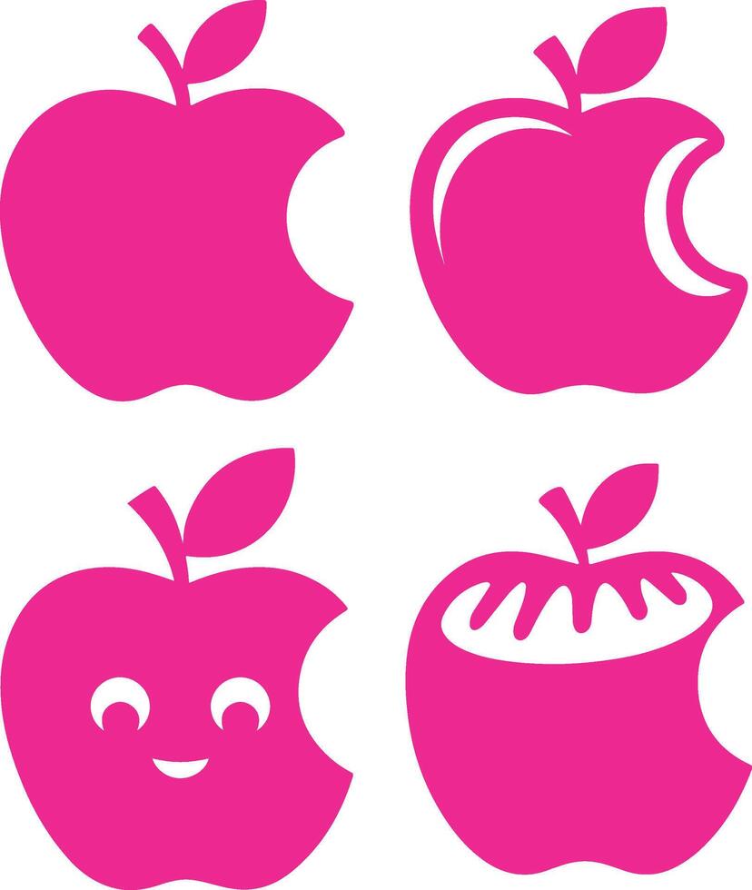 Bold Apple Silhouette Design for Print vector