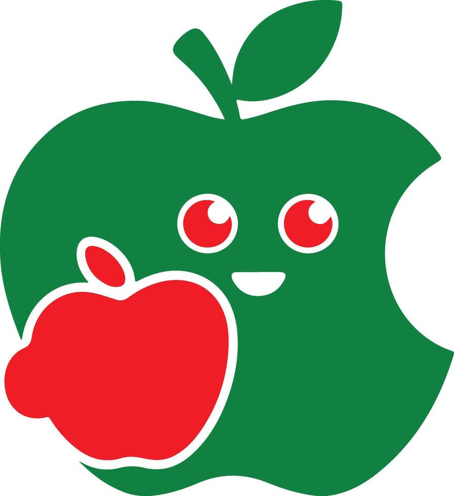 Fresh and Colorful Apple Art Design vector