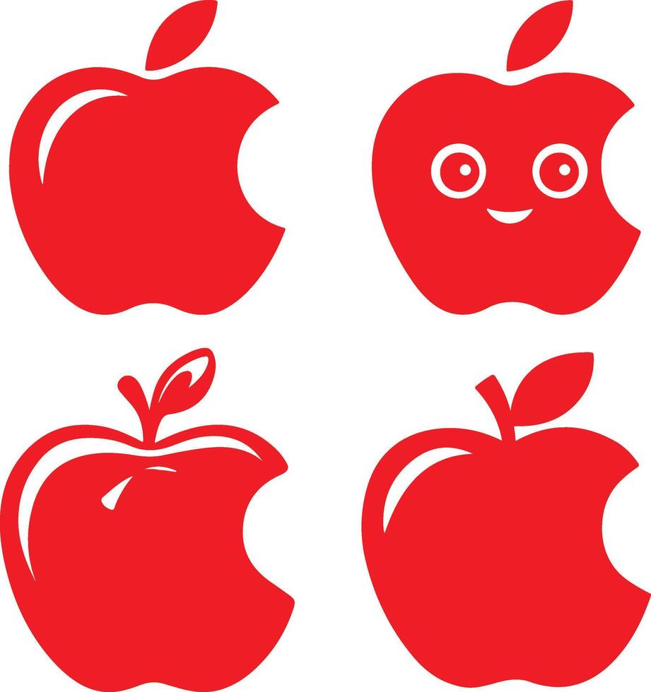 Beautiful Apple Art Design for Greeting vector