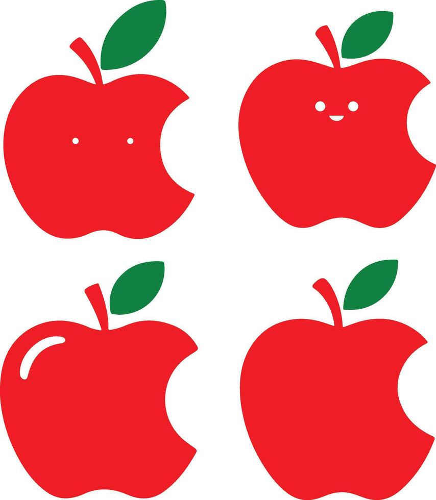 Fun Apple Cartoon Art Design vector