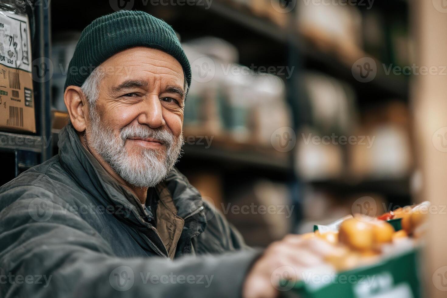 Compassionate Volunteer Assisting Senior Man With Daily Activities in a Heartwarming Scene photo