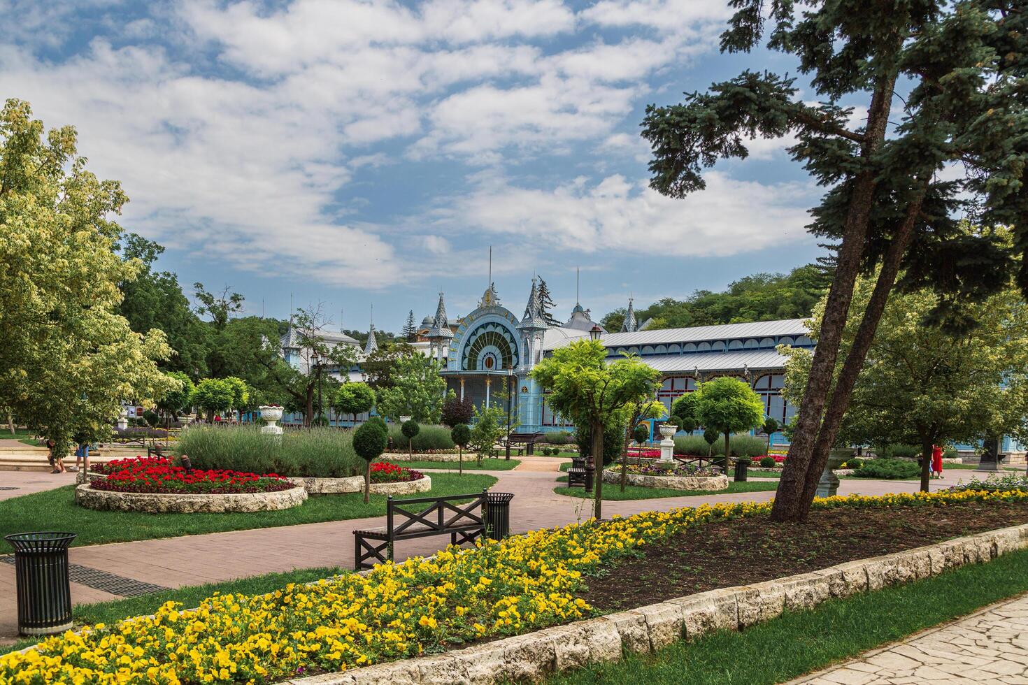 Pyatigorsk, Russia - June 19, 2024. Lermontov Gallery of the State Philharmonic in Pyatigorsk, a resort town in the Caucasian Mineral Waters region, Stavropol Krai in Russia photo
