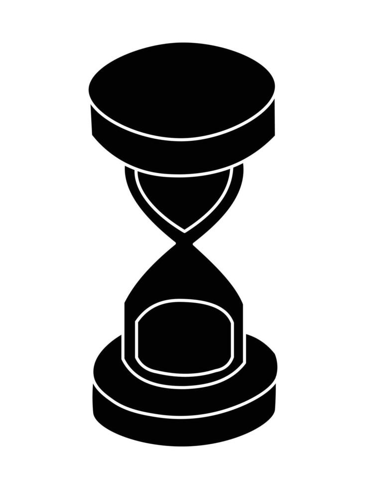 Monochrome Illustration of a Classic Sand Timer vector