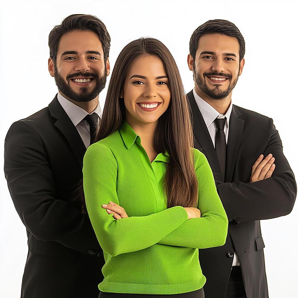 Three business people standing together photo