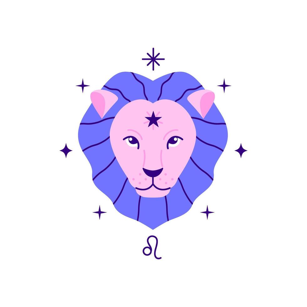 Leo zodiac sign on white background vector