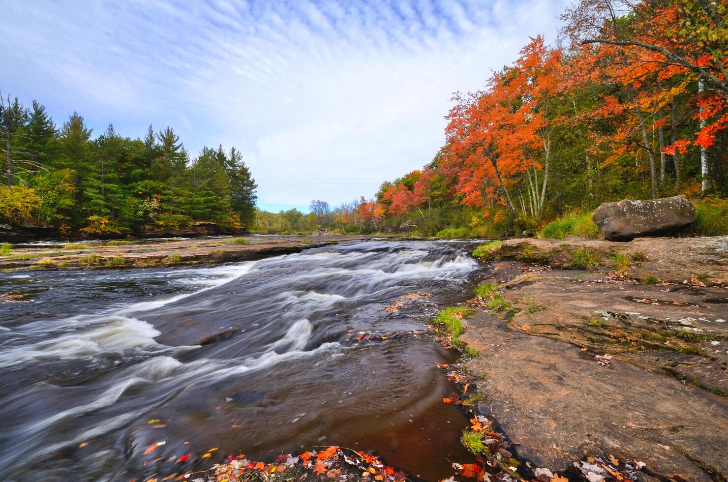 Minnesota, USA, 2024 - Fall Colors Along the Kettle River photo