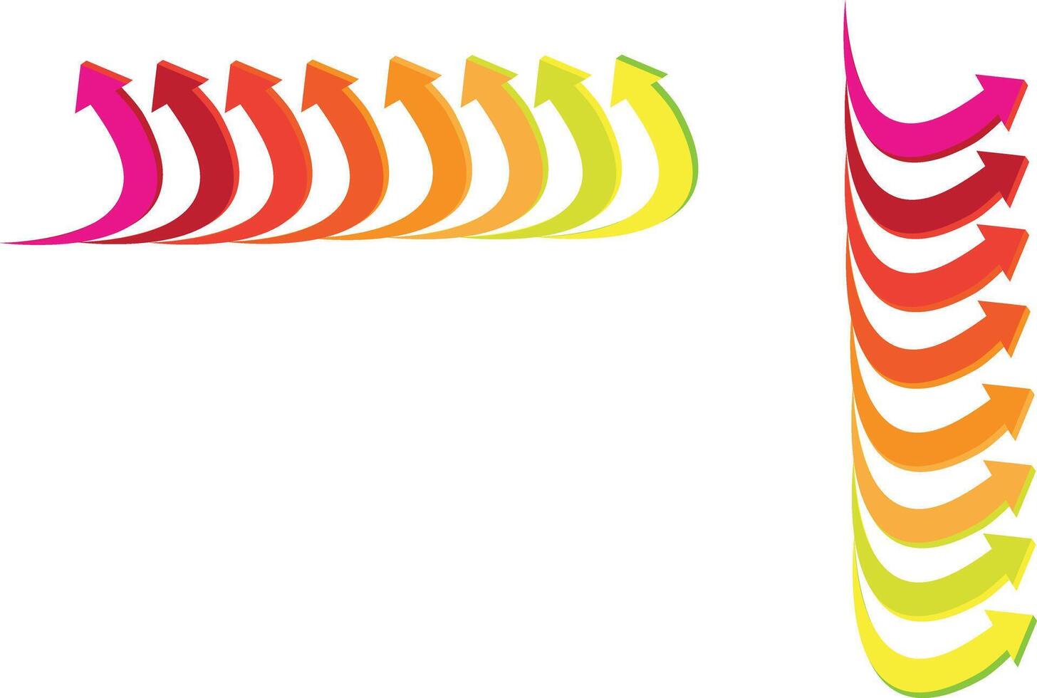 Colorful arrows on white background vector