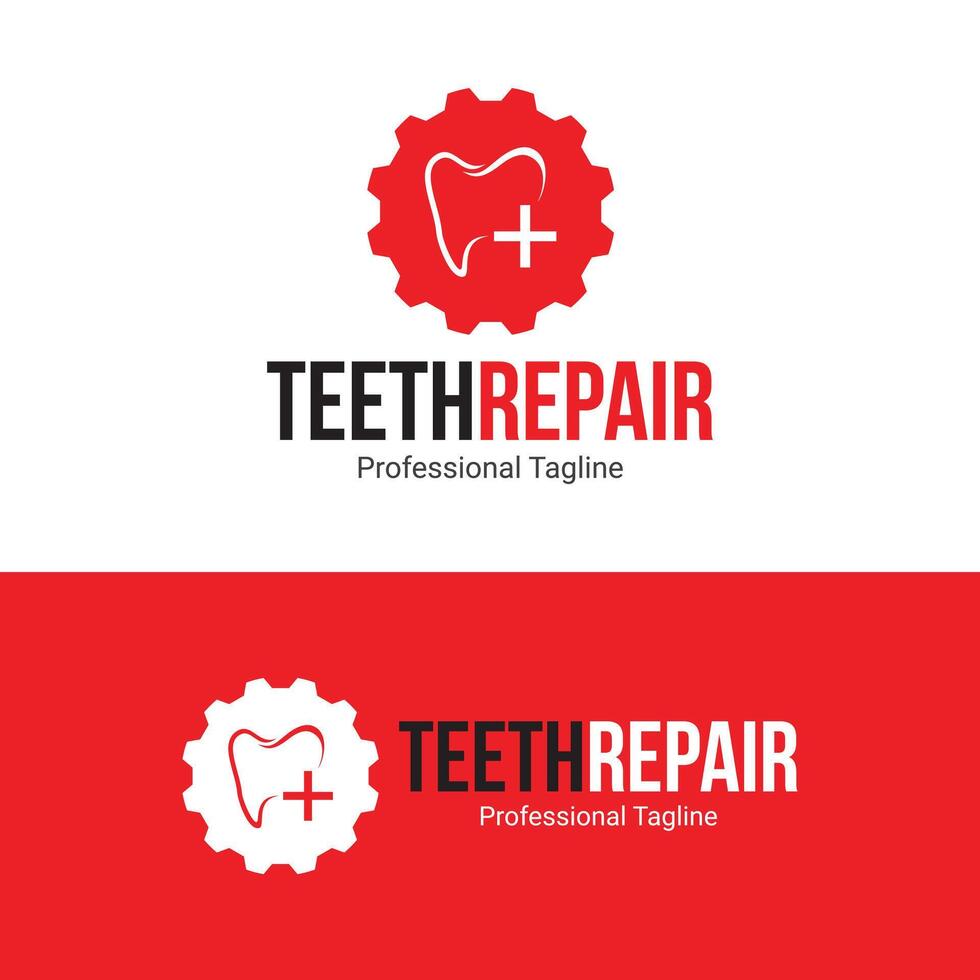 The logo for teeth repair vector