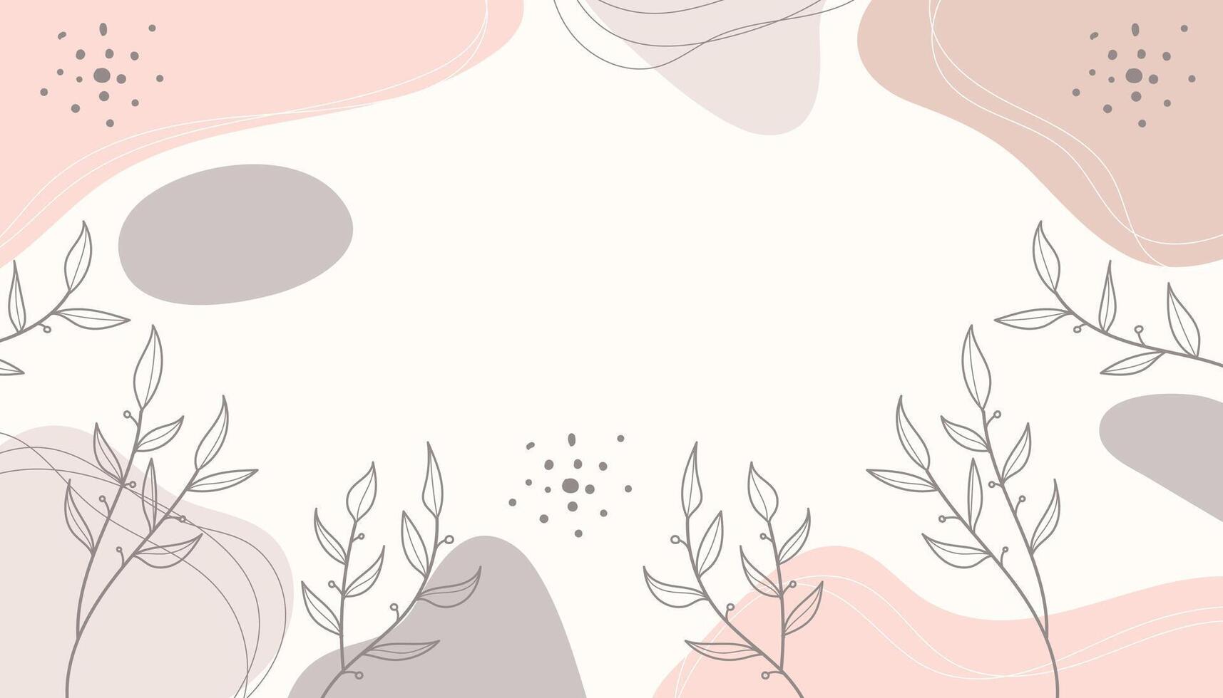 Design banner Spring background with tropical plants. illustration vector