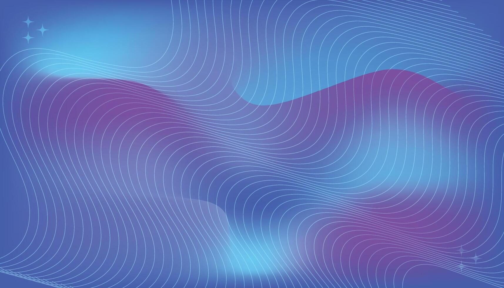Abstract holographic blue and purple liquid wave shapes and lines banner. modern wallpaper design for presentation, home decoration. illustration. vector