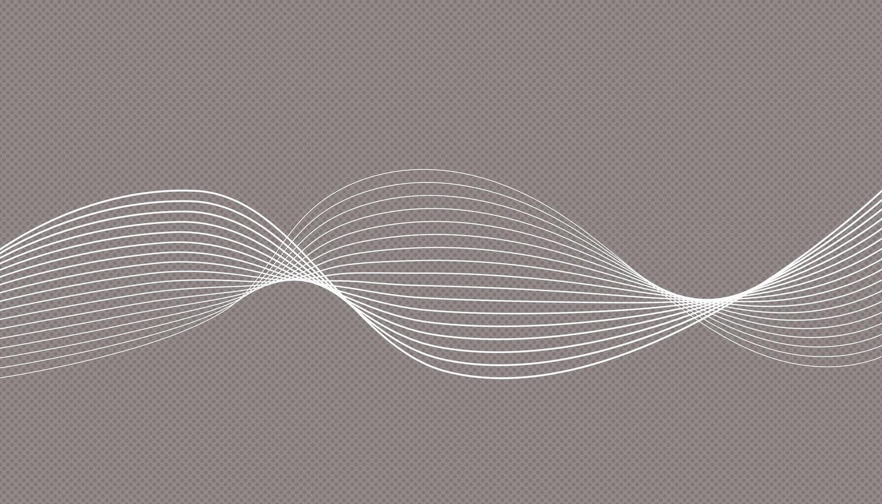 Modern lines wave abstract stripe design isolated on brown background. vector