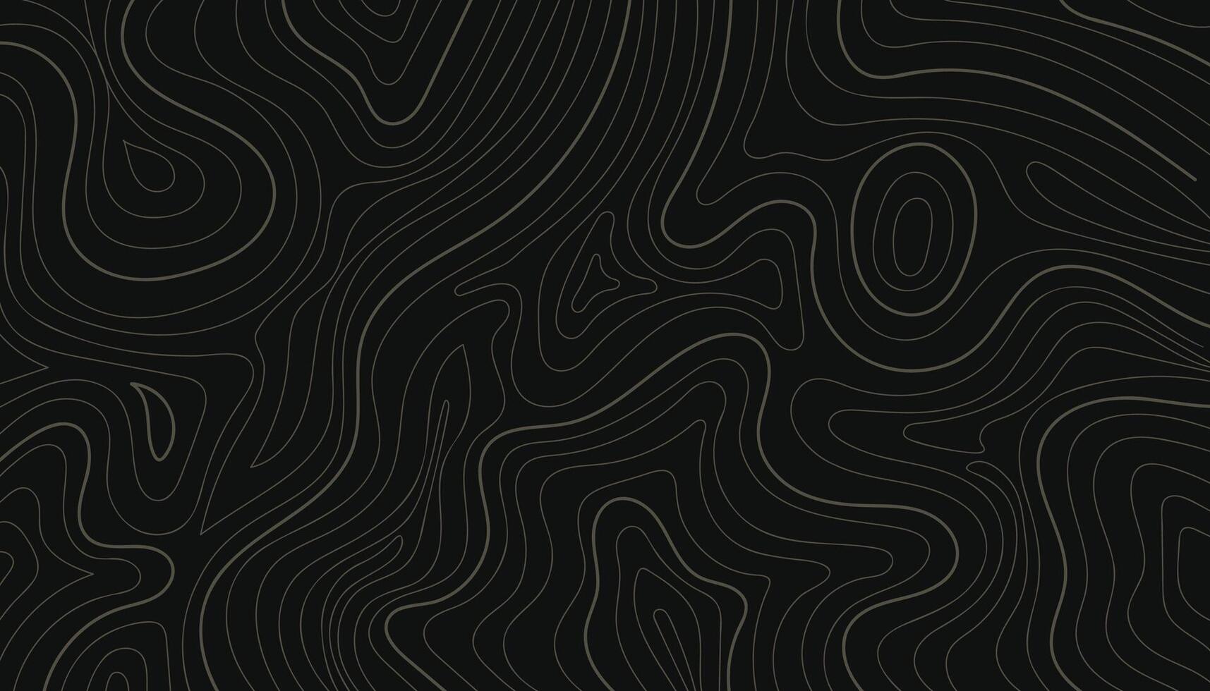 Abstract topographic contours on black background. illustration vector