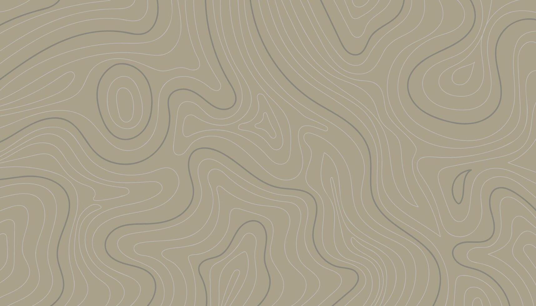 Abstract contour map isolated on brown background. vector