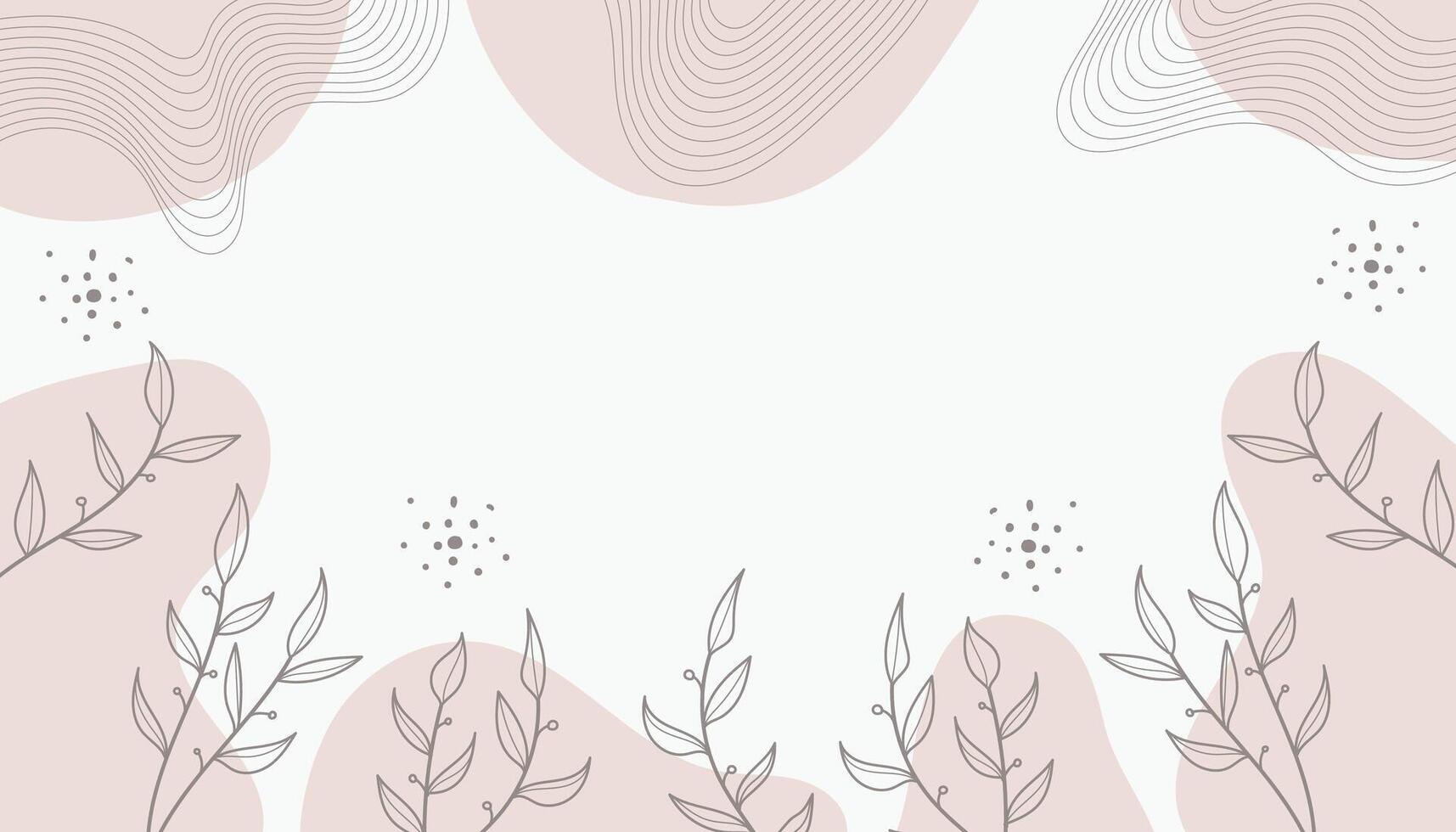 Design banner Spring background with tropical plants. vector