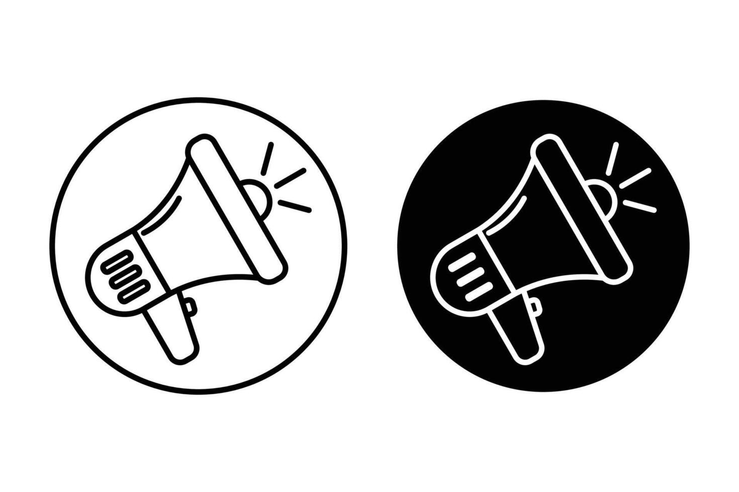 Megaphone Icon Set.Promotion and Announcement Symbol vector