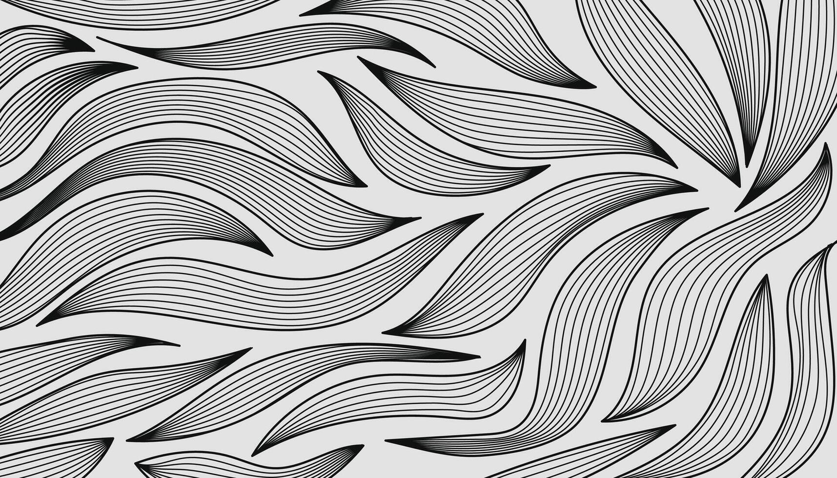 Floral minimal elements in line art style. illustration. vector