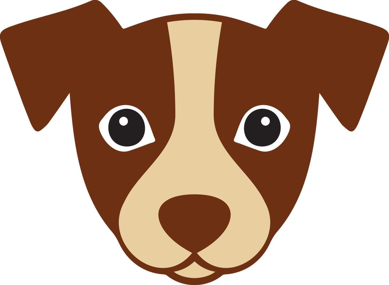 a brown dog head with a big nose vector