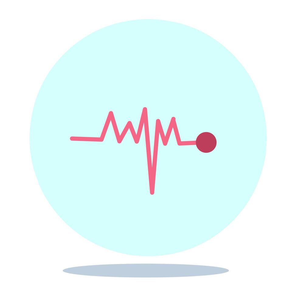 Heartbeat Line on blue and white background. Pulse Rate. Heart line icon illustration vector