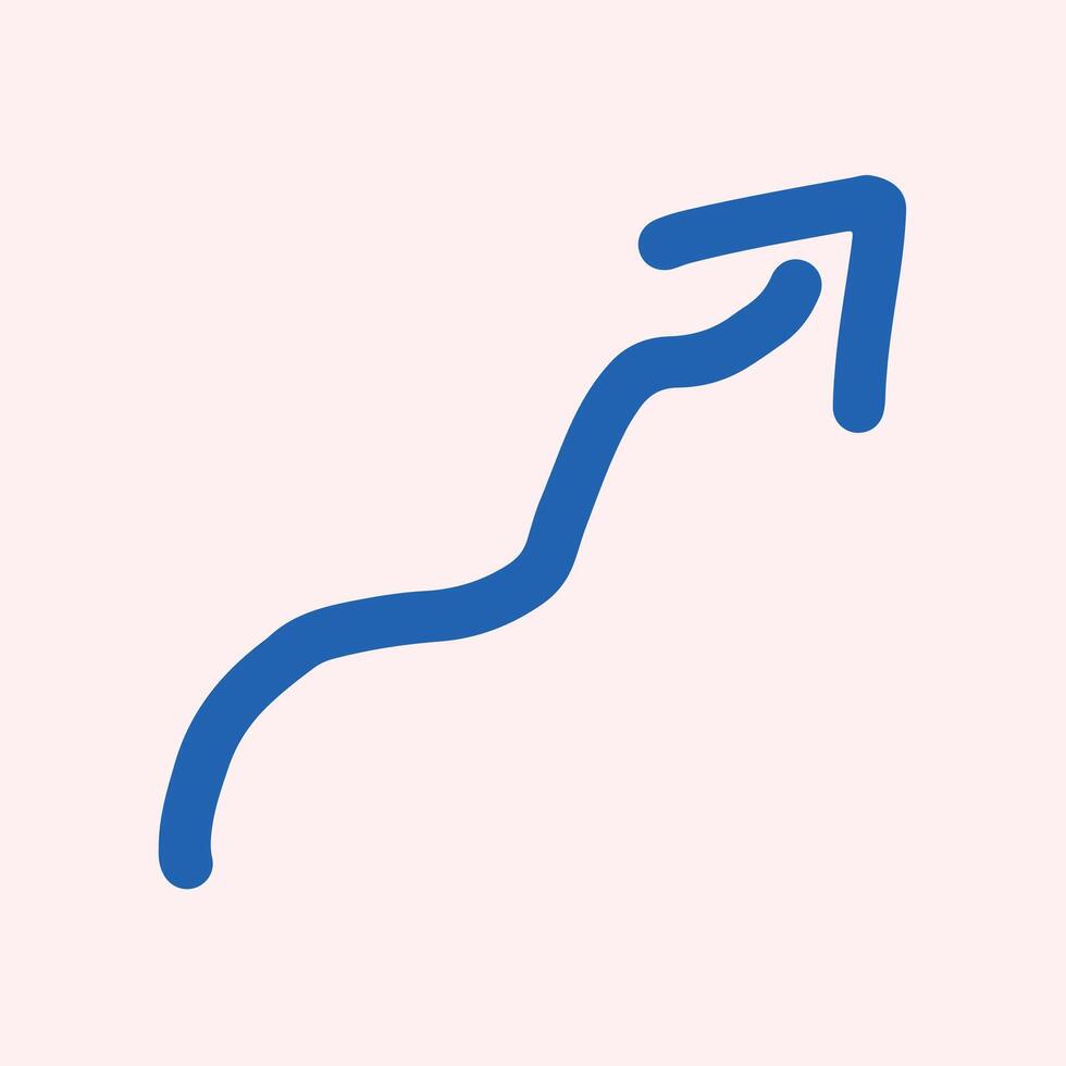 blue arrow line vector
