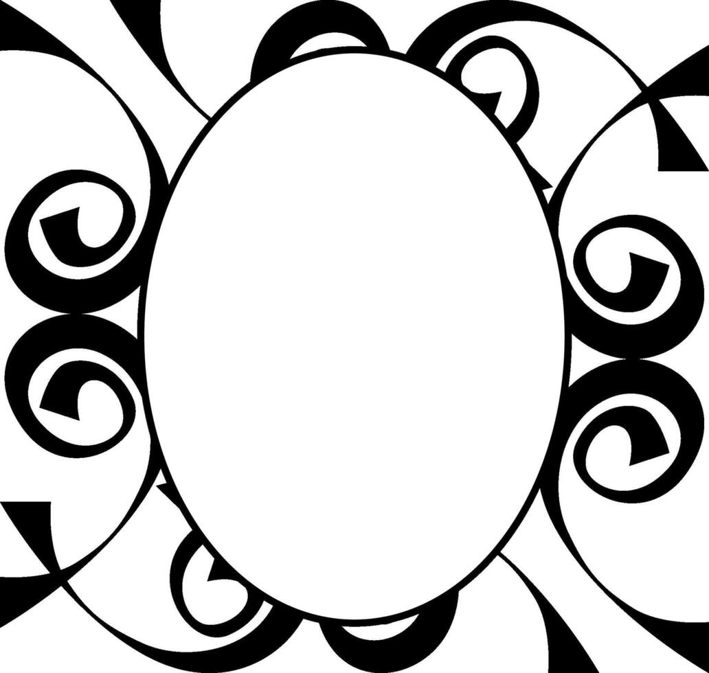 Curvy Black Border for Invitations vector