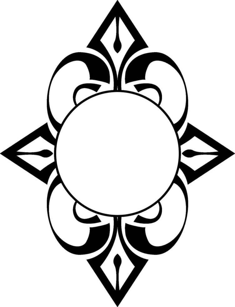 Thin and Decorative Black Border Art vector