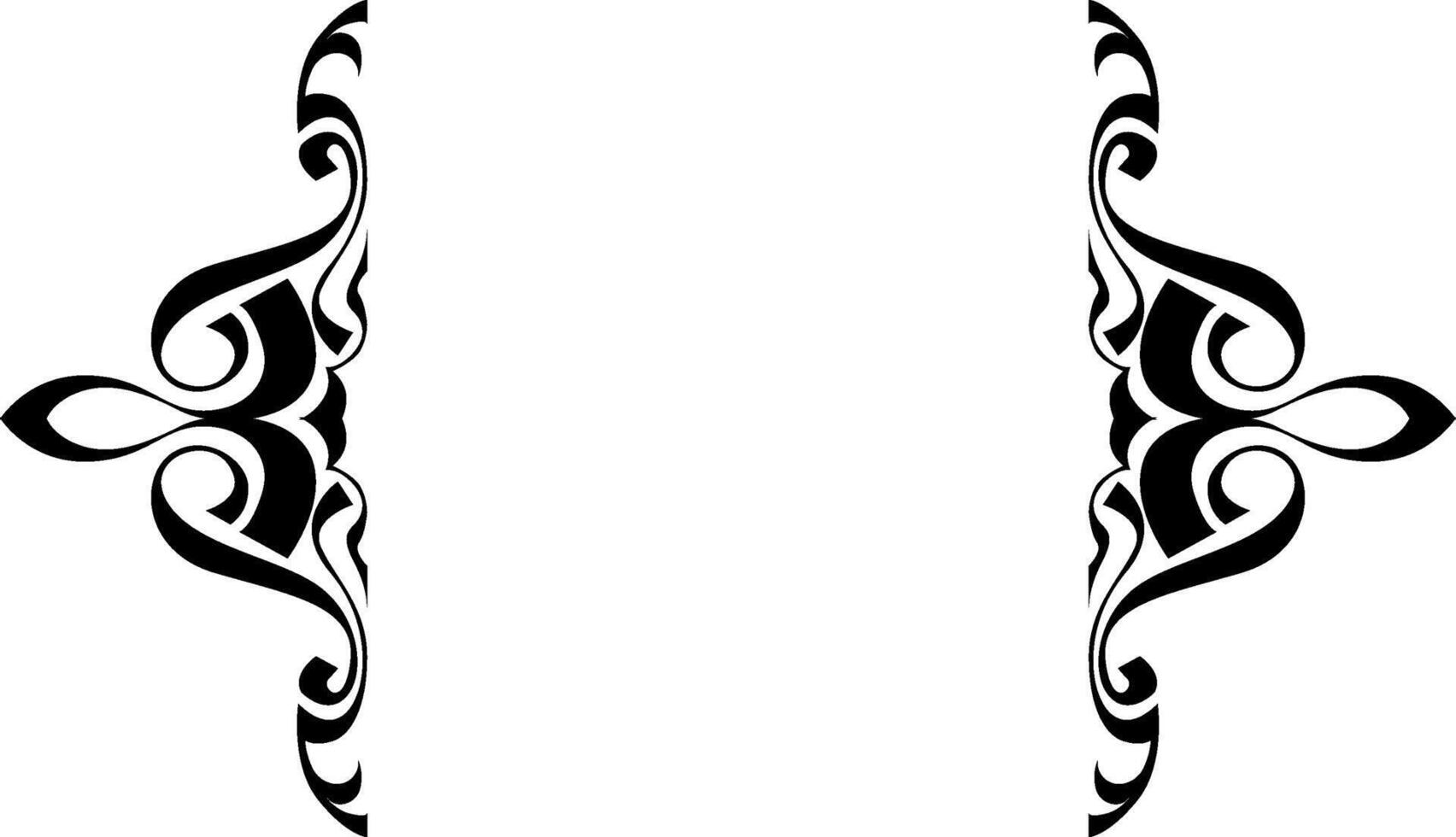 Intricate Floral Black Border vector