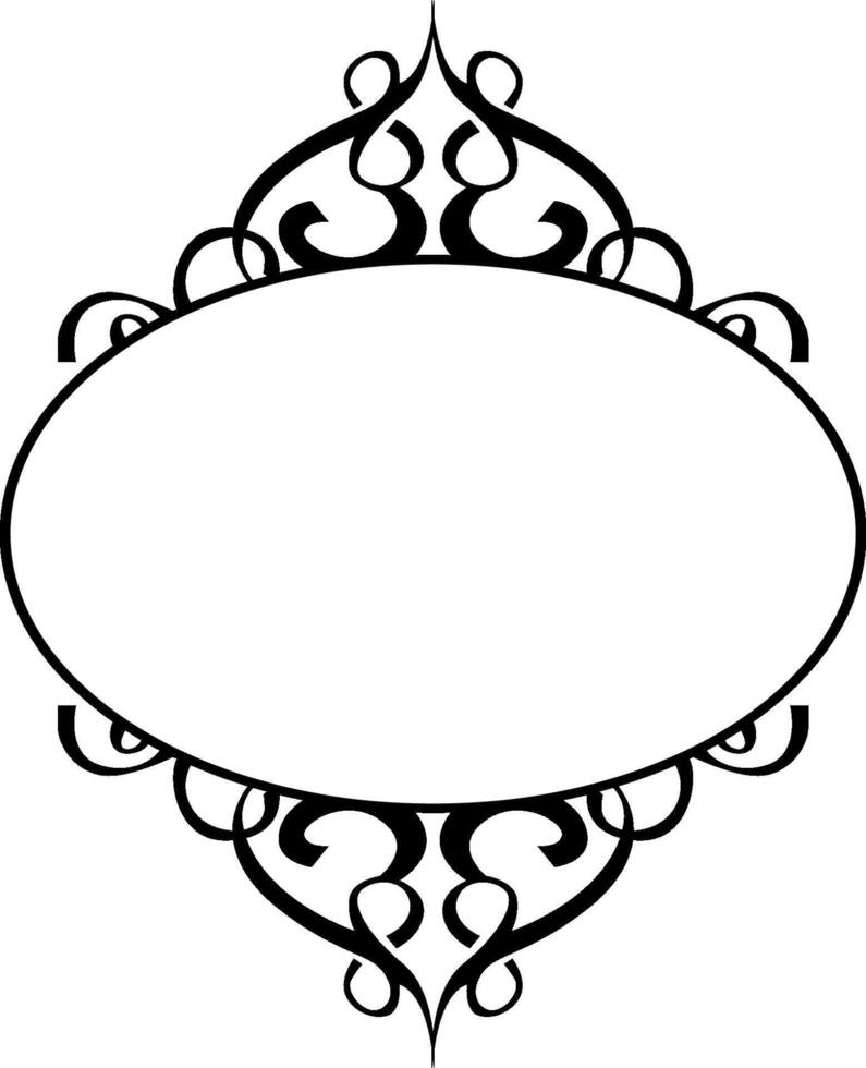 Classic Black Ornamental Border for Design Projects vector