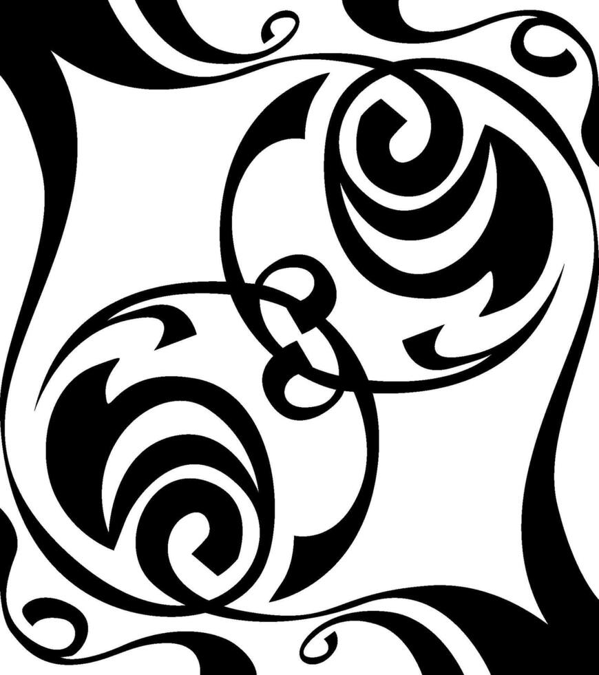 Black Ornamental Border Design for Creative Projects vector