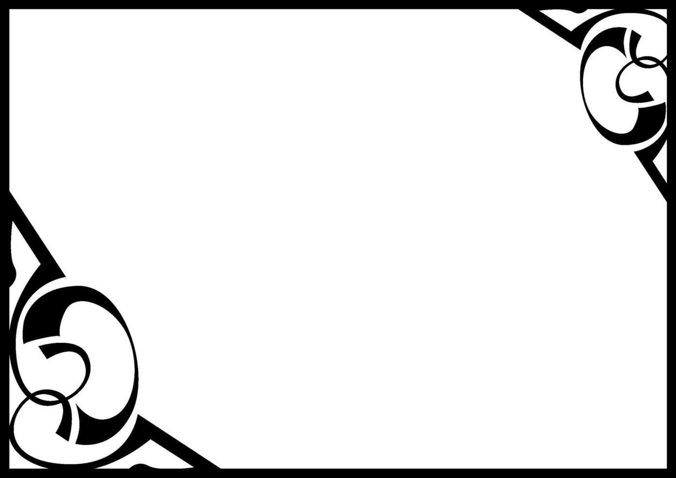 Abstract Black Border for Design Projects vector