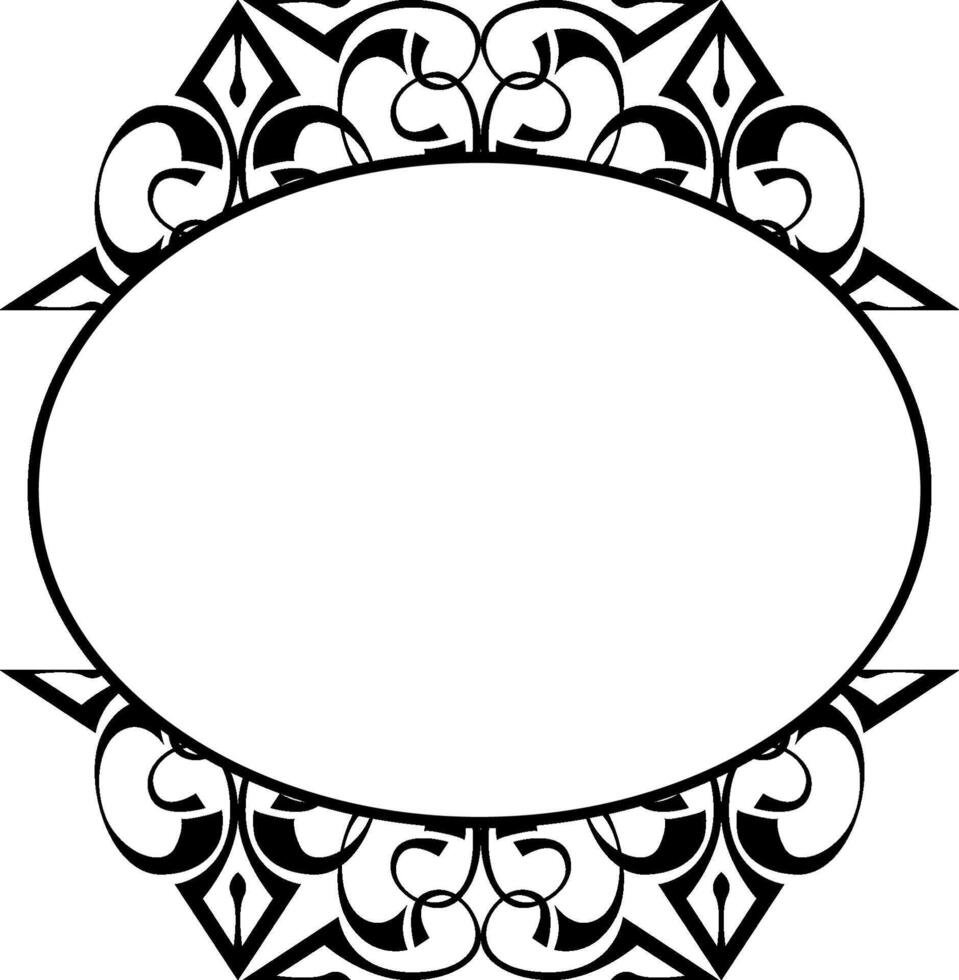 Black Geometric Line Art Borders for Frame Decoration vector