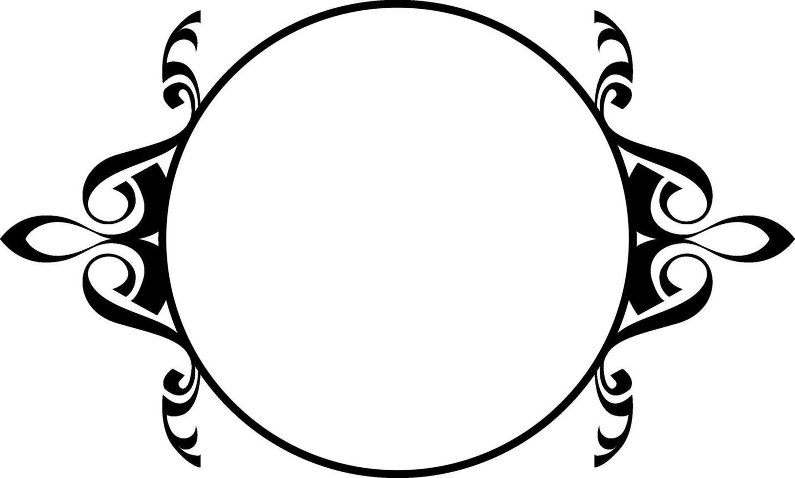 Delicate Black Ornamental Border vector