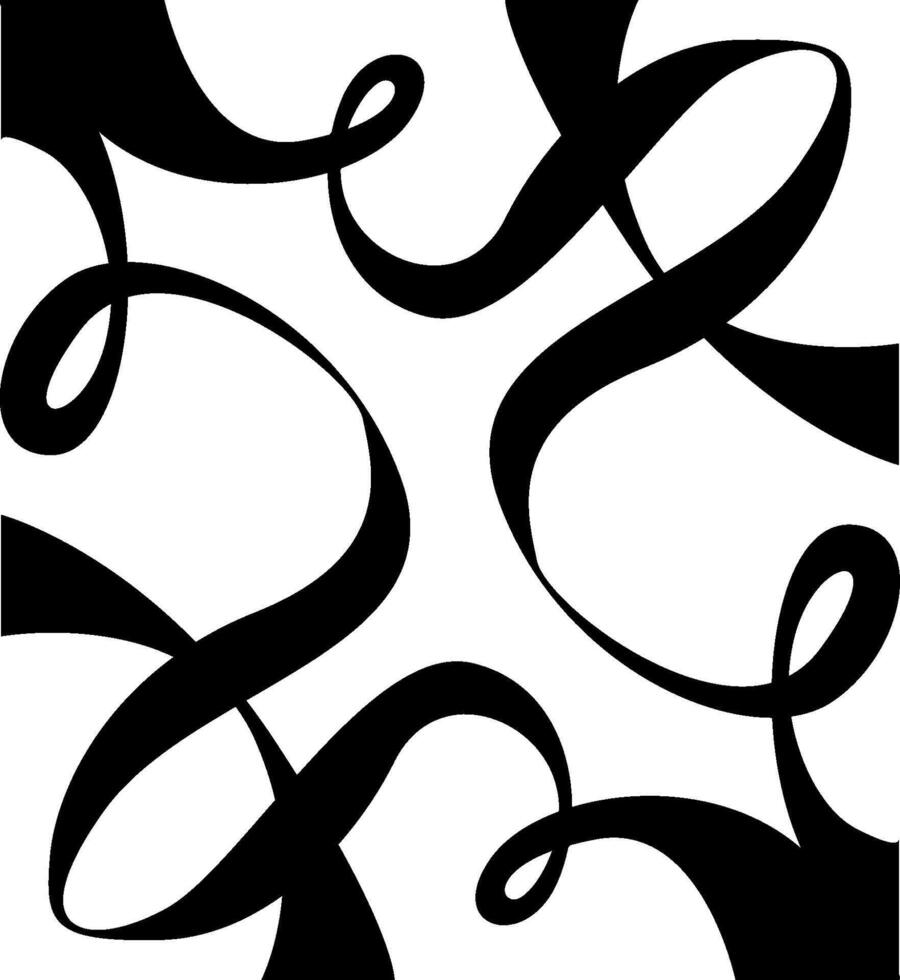 Hand-Drawn Black Border Line Art vector
