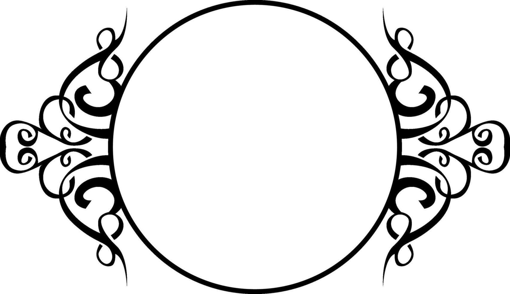 Classic Black Ornamental Frame for Elegant Designs vector