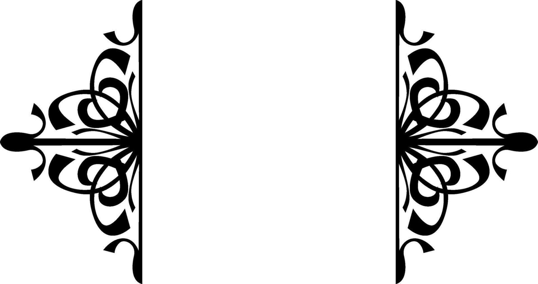 Artistic Black Border for Invitations vector