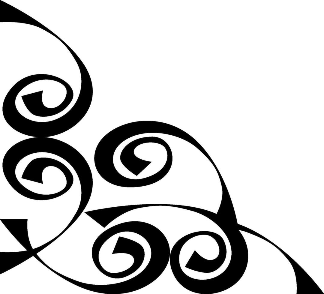 Artistic Black Frame for Digital Art vector