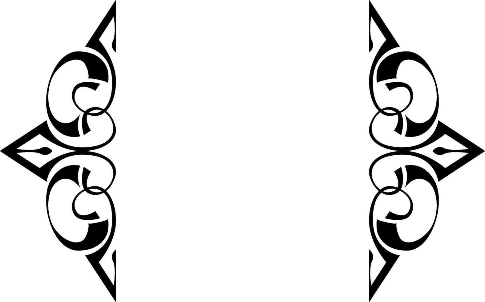 Sophisticated Black Line Art Border for Posters vector