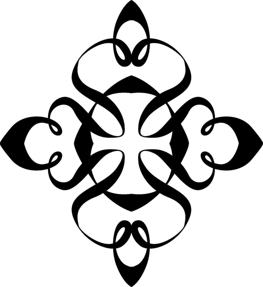 Stylish Thin Black Border Ornament vector