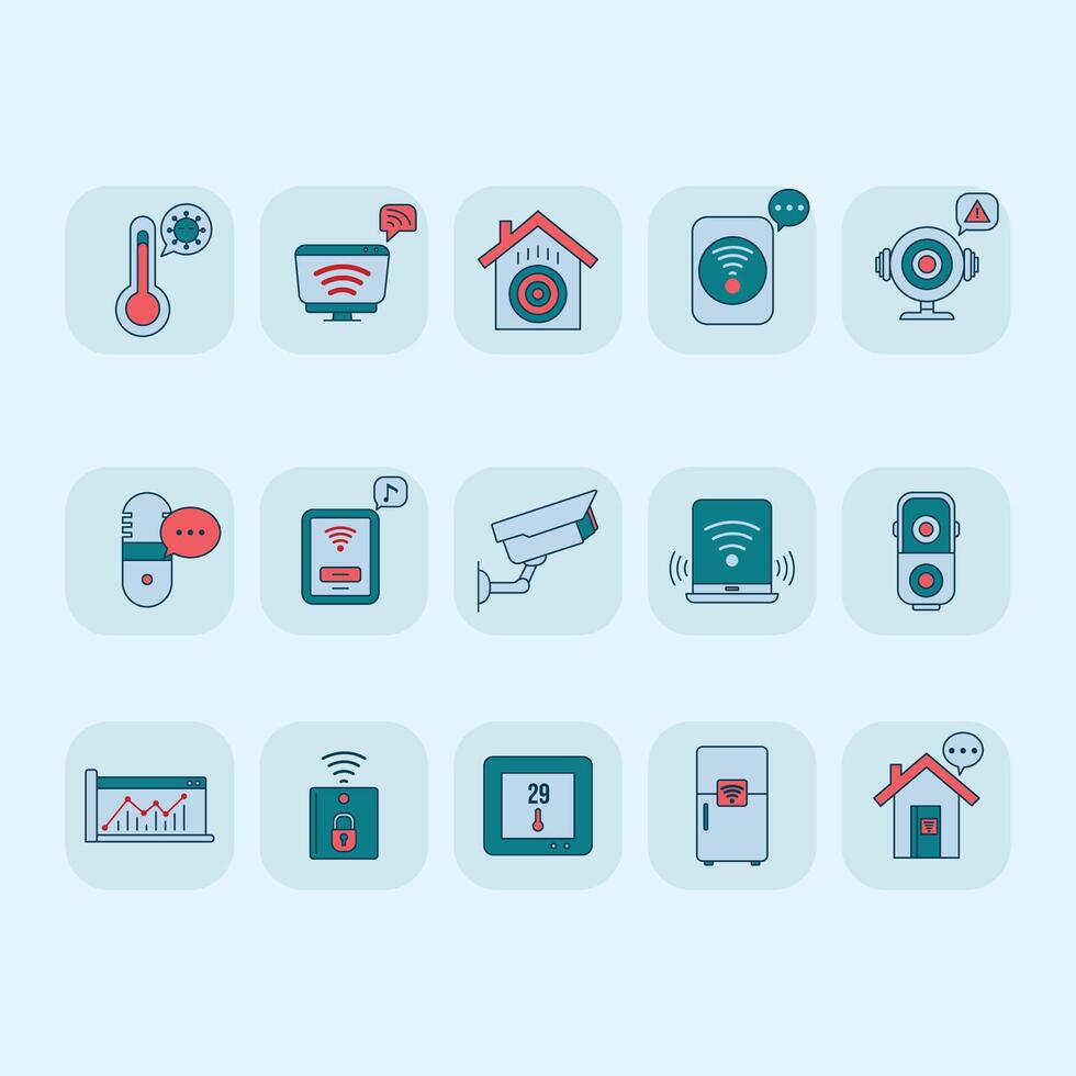 Smart Home Technology Icons vector