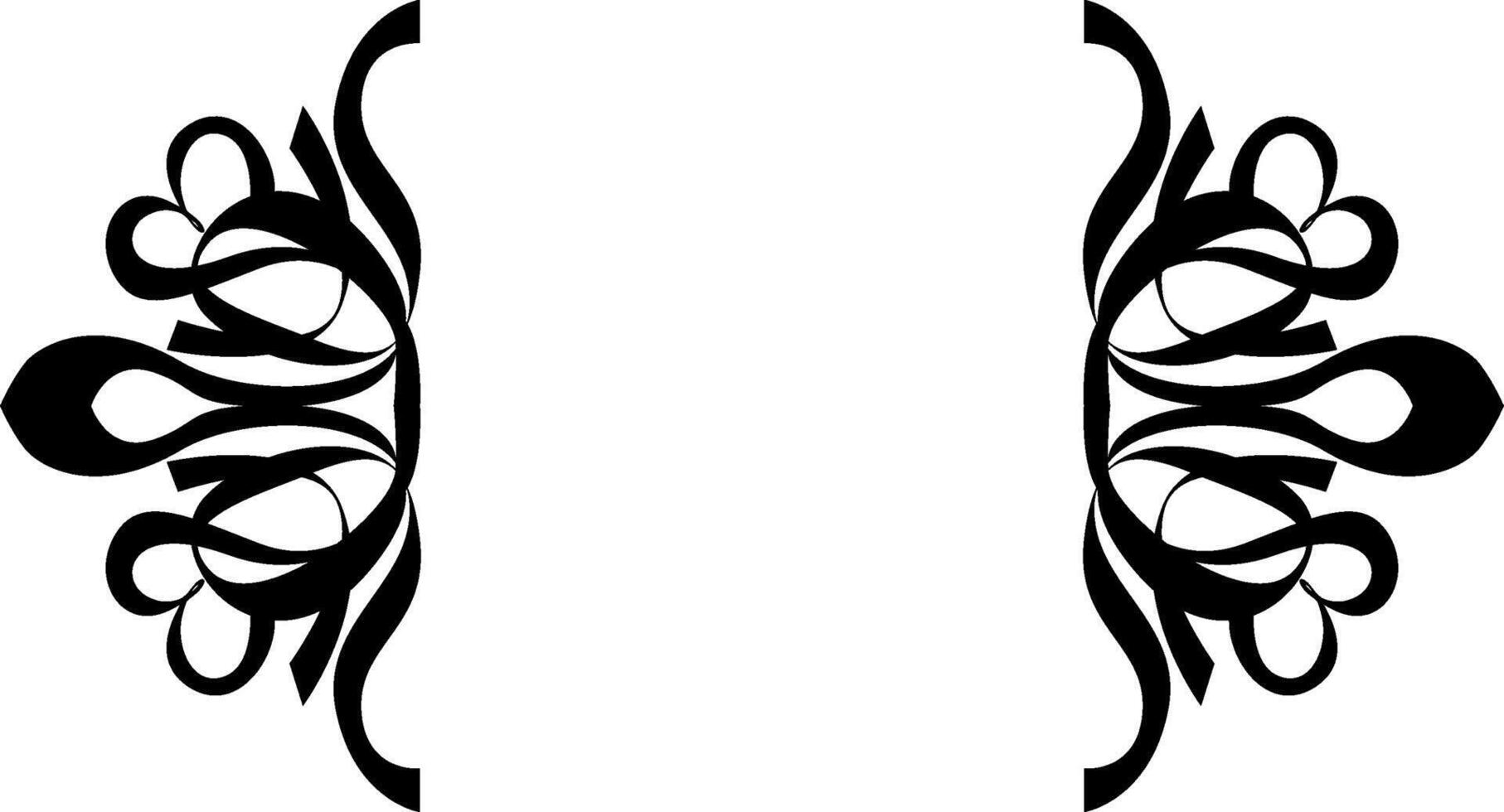 Thin Elegant Black Border Design vector